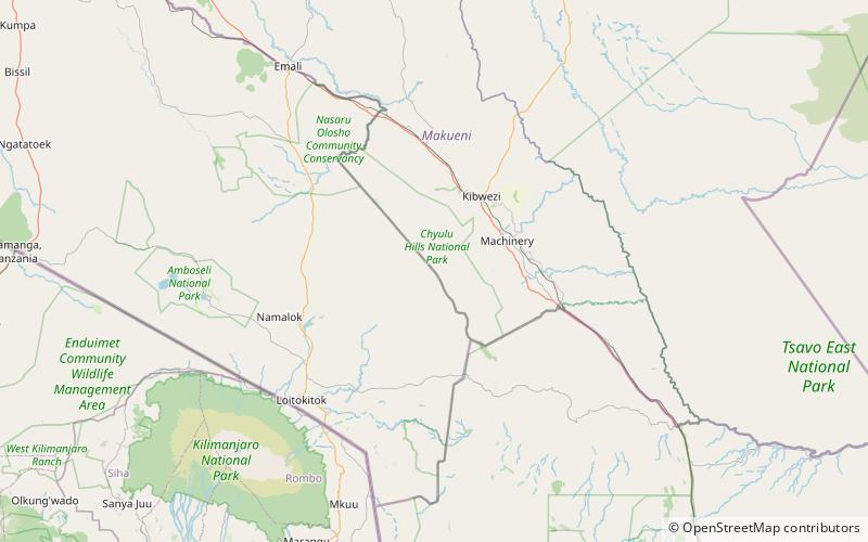 Parc national de Chyulu Hills location map