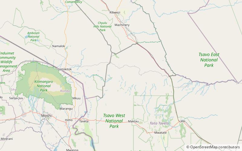 Mzima Springs location map
