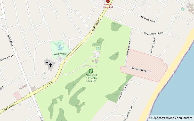 nyali golf club mombasa location map