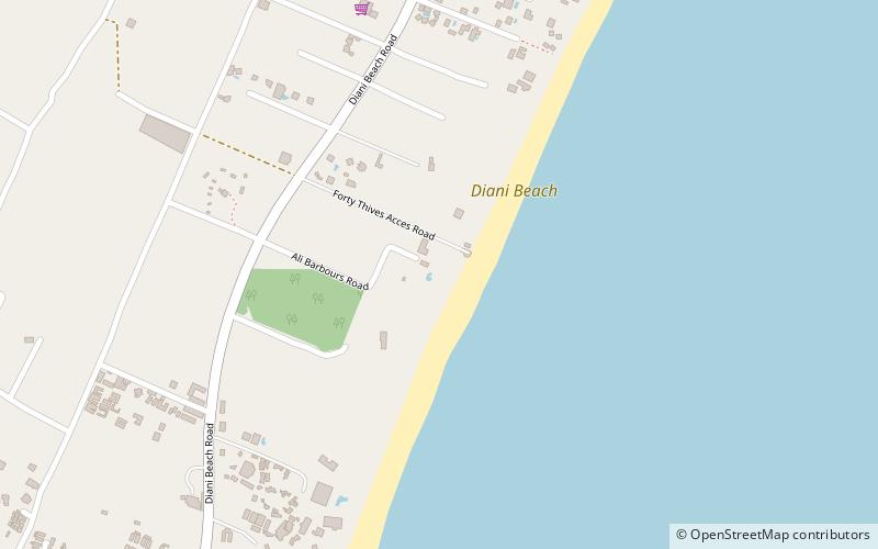 flamboyant diani beach location map
