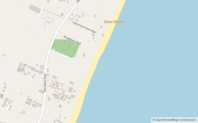Playa de Diani location map
