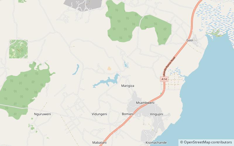 Koromojo Dam location map