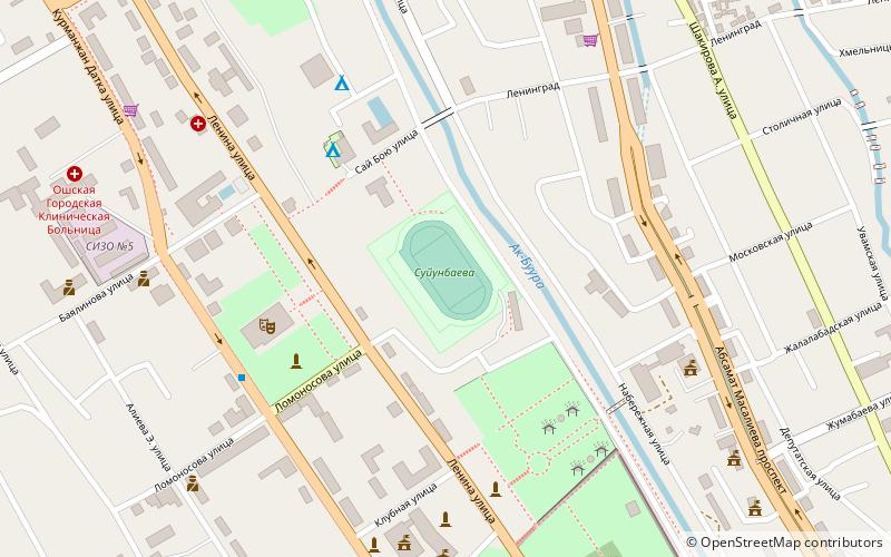 suyumbayev stadion och location map