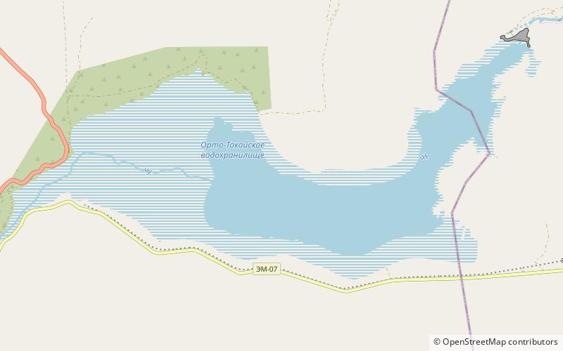 Orto-Tokoy Reservoir location map
