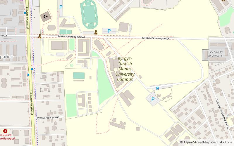 manas university bischkek location map