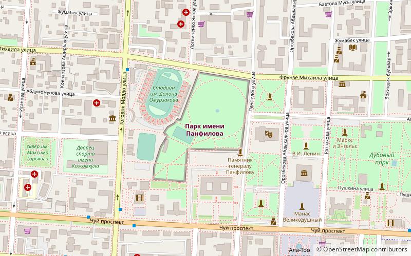 Panfilov Park location map