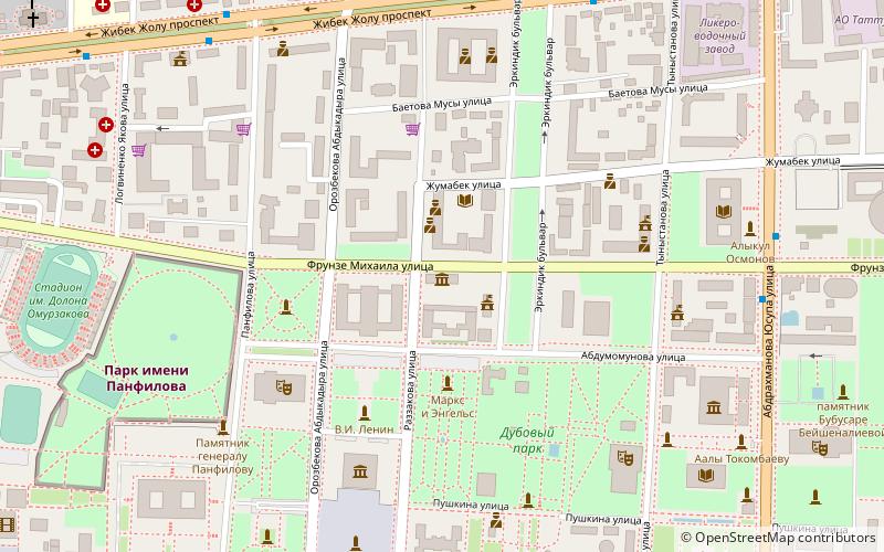 mikhail frunze museum bishkek location map