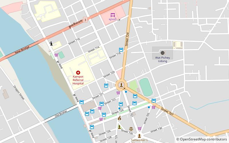 kampot night market location map