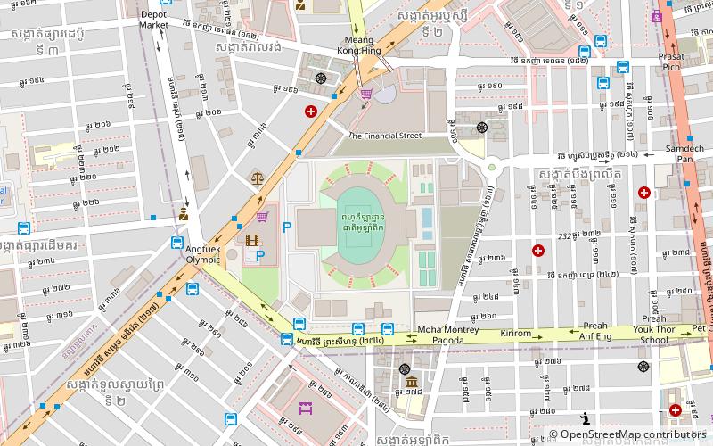 Olympiastadion Phnom Penh location map