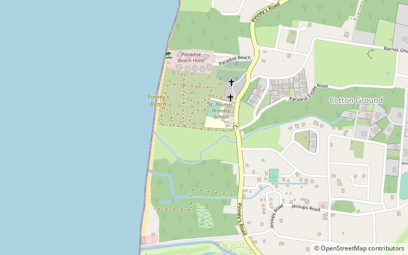 pinneys beach nevis location map