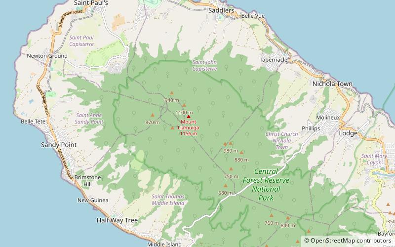 mont liamuiga saint christophe location map