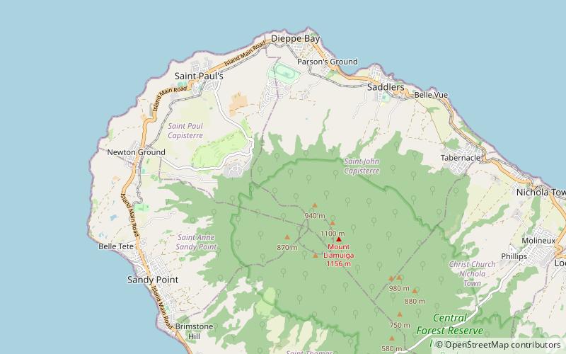 capisterre st kitts location map
