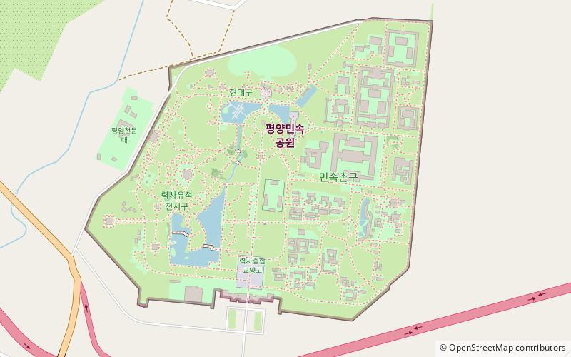 Pyongyang Folklore Park location map