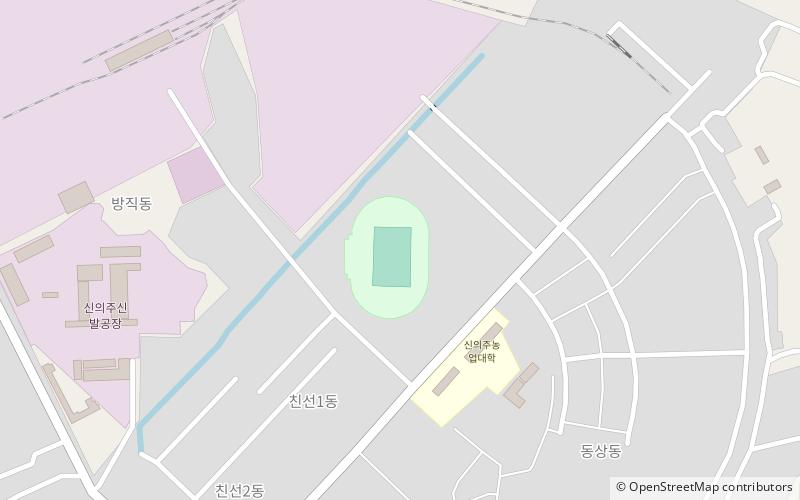 sinuiju stadion location map