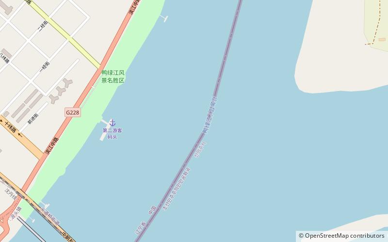yalu river park dandong location map