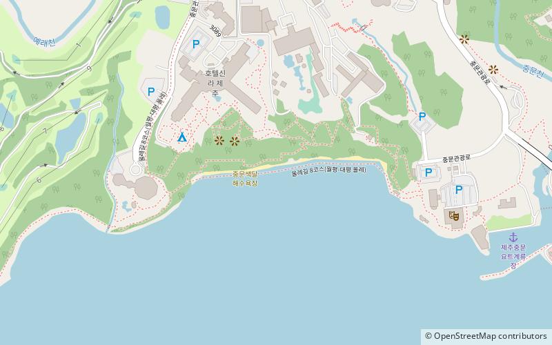 Jungmun Beach location map