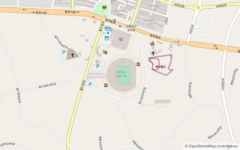 Stadion Cheju World Cup location map