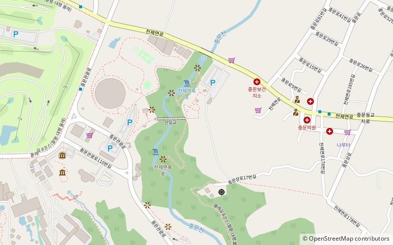 Cheonjeyeon Waterfall location map