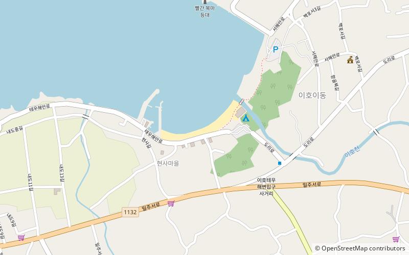 eho teawoo beach jeju city location map