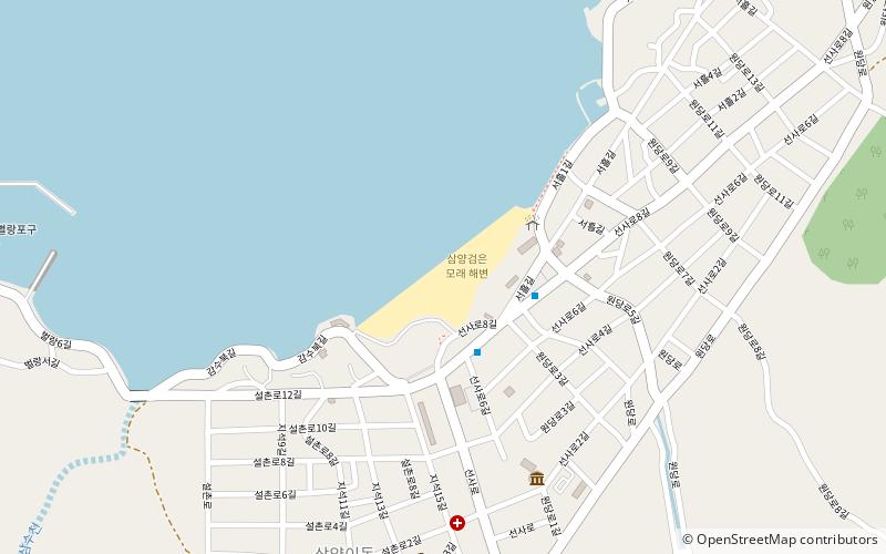 Samyang black sand beach location map