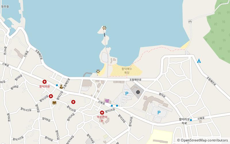 hamdeok beach jeju city location map