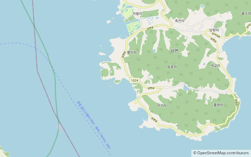 godongsan isla namhae location map