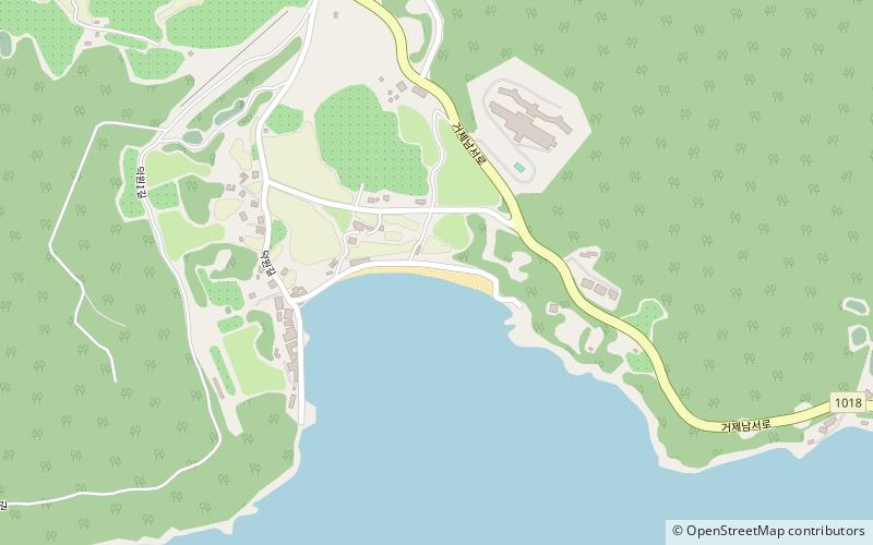 deokwon beach geojedo location map