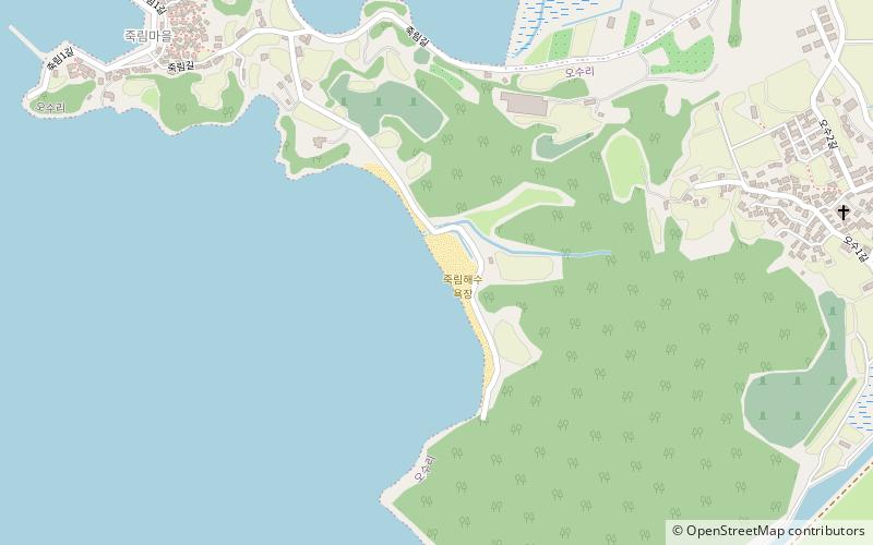 bamboo forest beach geoje location map
