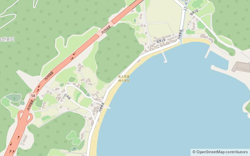 nongso pebble beach geojedo location map