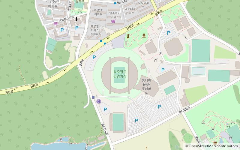 Stadion Gwangju World Cup location map