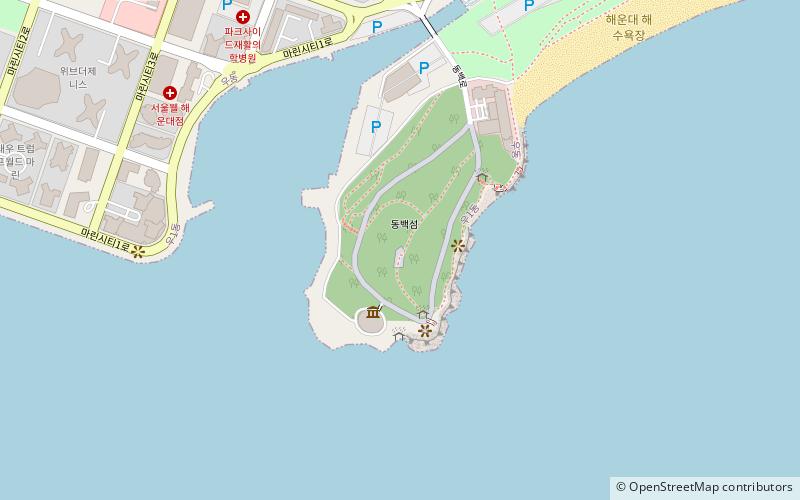 dongbaek island busan location map