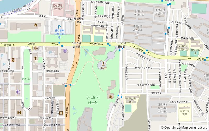 5 18 memorial park gwangju location map