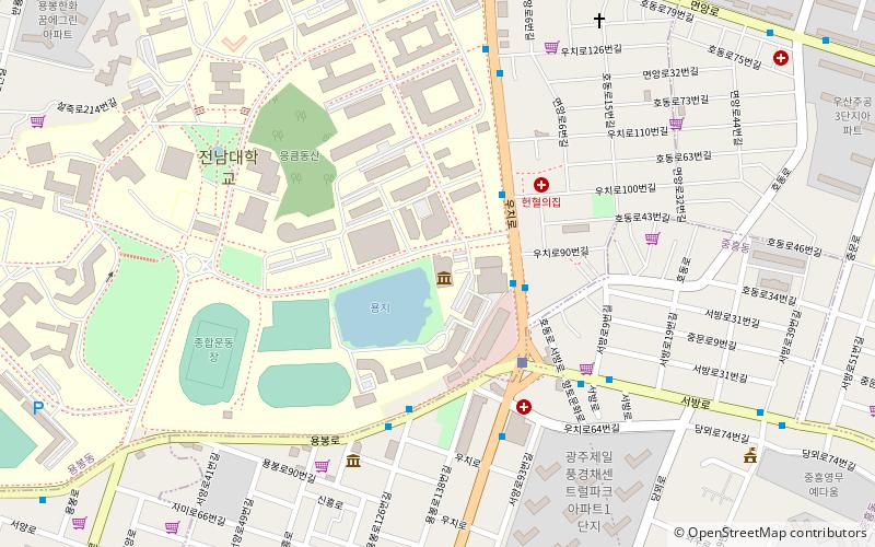 yongbongmunhwagwan bagmulgwan gwangju location map