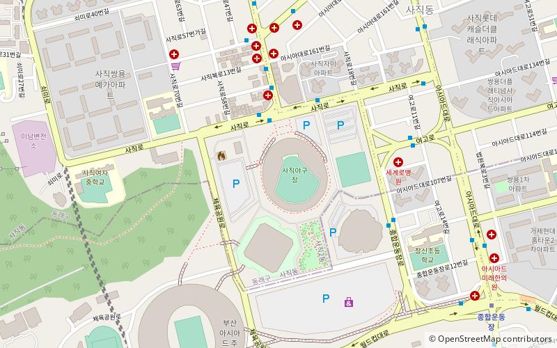 Sajik Baseball Stadium location map