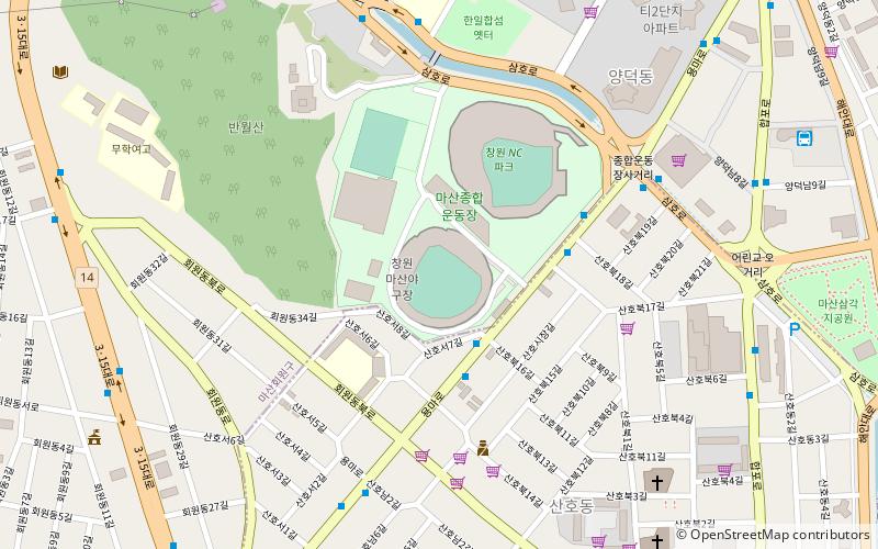 Masan Baseball Stadium location map