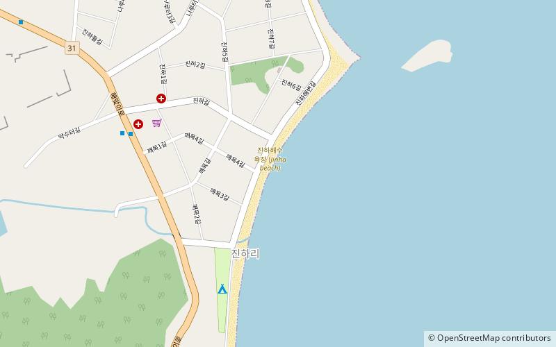 jinha beach ulsan location map