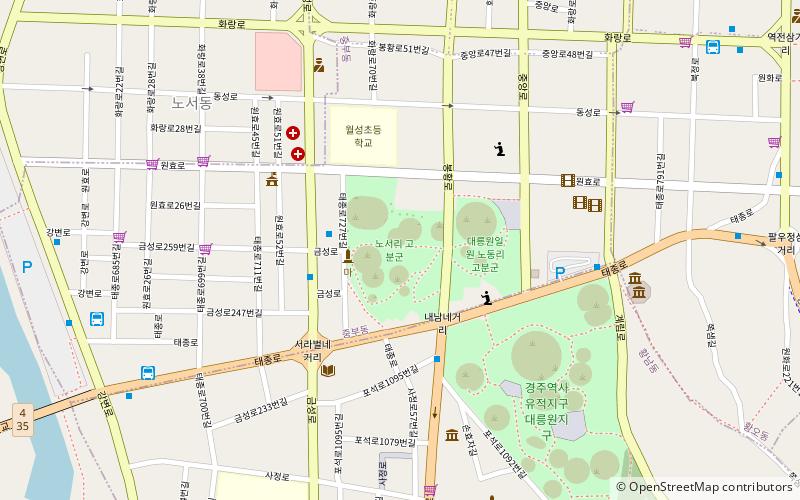 nodongri and noseori grave parks gyeongju location map