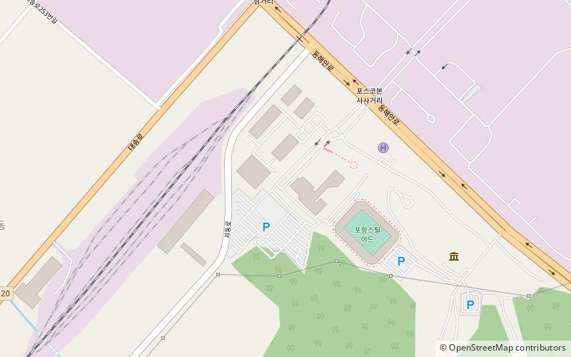 posco at night pohang location map