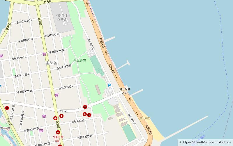songdo beach pohang location map
