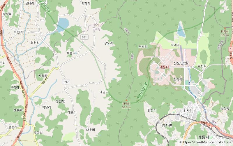 geumgang university gyeryongsan national park location map