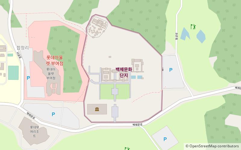 Baekje Cultural Land location map