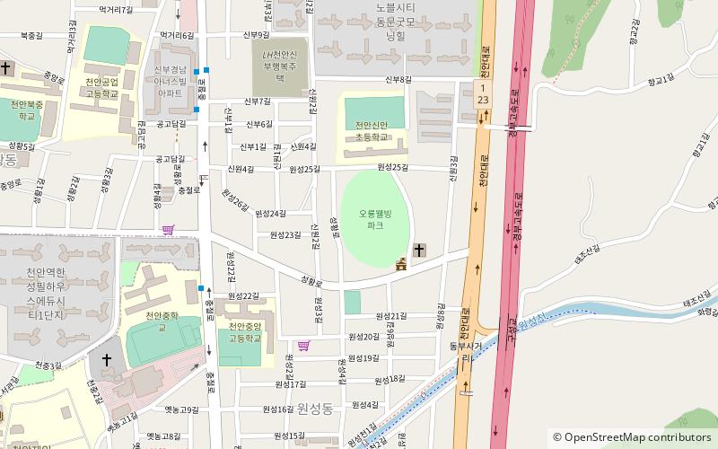 cheonan oryong stadium location map