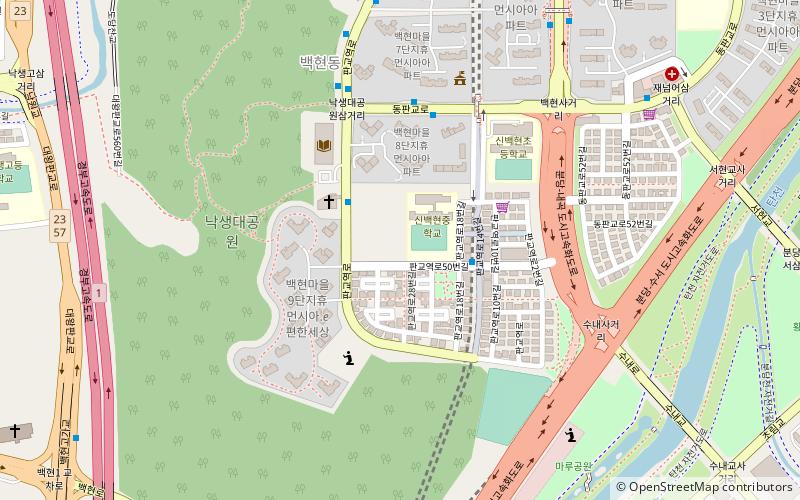 baekhyeon dong bundang gu location map