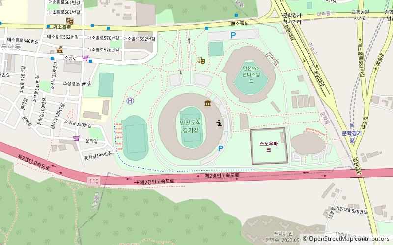 Incheon Munhak Stadium location map