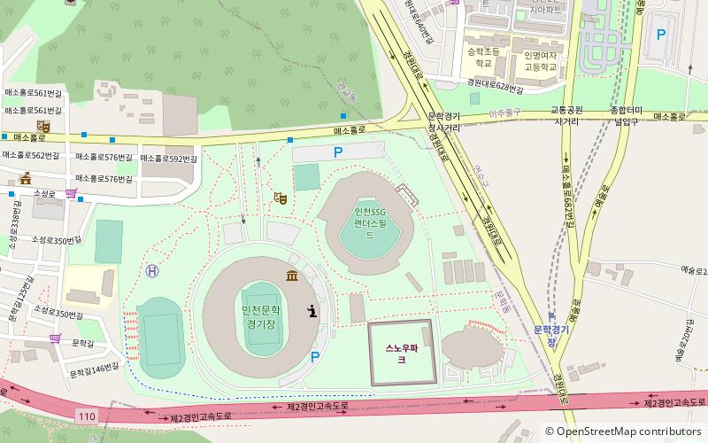 Stade de baseball Munhak location map