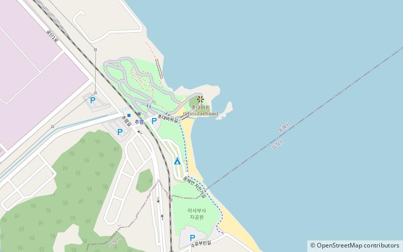 chuam beach donghae location map