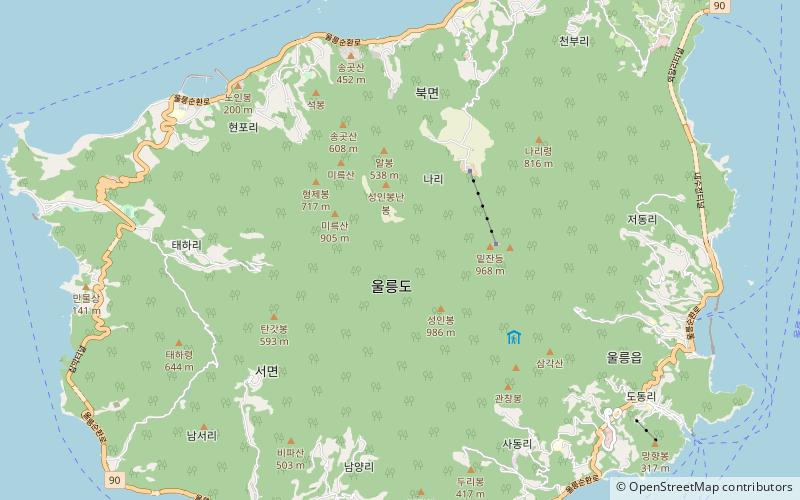 sillyeongsu ulleungdo location map
