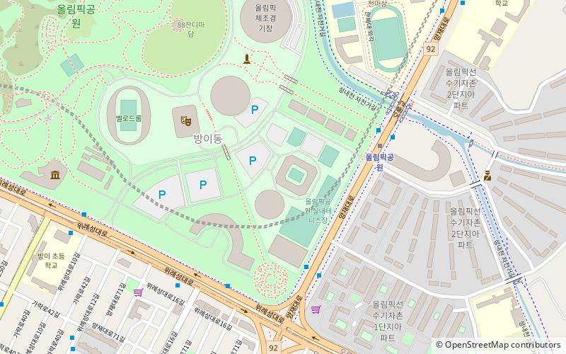 Seoul Olympic Park Tennis Center location map