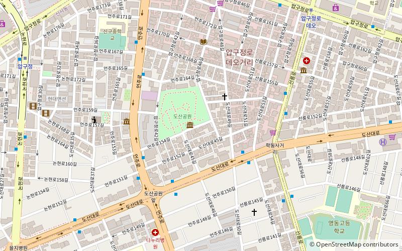 Dosan Anchangho Memorial Hall location map