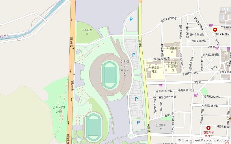 Incheon Asiad Main Stadium location map